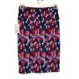 LuLaRoe Cassie Pencil Skirt | S (6-8) | Purple Blue Red | Geometric | NWT Discount