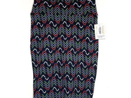 LuLaRoe Womens S Red Gray Black Cassie Chevron Skirt NWT Sale