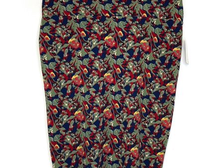 LuLaRoe Womens 3XL Cassie Skirt Red Blue Green Floral NWT For Cheap