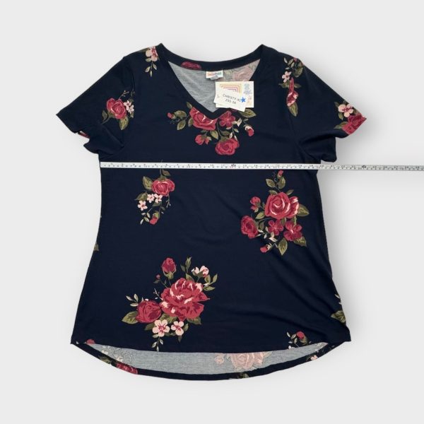 LuLaRoe Christy V-Neck Top | Navy Blue Floral | XL (18-20) | NWT Hot on Sale