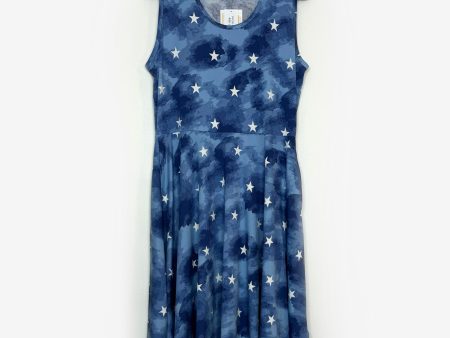 LuLaRoe | Nicki Sleeveless A-Line Dress | Color: Blue White Watercolor Stars | Size: XL NWT on Sale