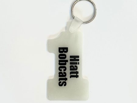 Des Moines, IA Hiatt Bobcats #1 Plastic Keychain Key Ring, Used Sale