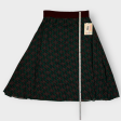 LuLaRoe Lined Lola Skirt | S | Brick Red Green Geometric | NWT on Sale