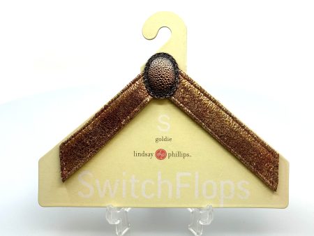 Lindsay Phillips Switchflops |  Goldie  Interchangeable Flip-Flop Straps | Color: Gold | Size: S | NEW Discount