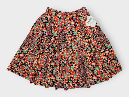 LuLaRoe Madison Pleated Skirt w Pockets | S (6-8) | Multicolor Geometric | NWT Online