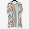 LuLaRoe | Layla Mandarin Split Collar Top | Size: 2XL | Color: White Multicolor | Vertical Stripes | NWT Online now