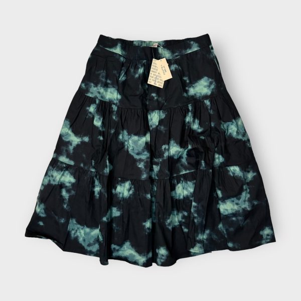 LuLaRoe Coletta Tiered Midi Skirt | L (12-14) | Blue Green Watercolor | NWT For Discount