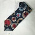 Concerto Mens Blue Floral Printed Textured Silk Neck Tie 56” Long X 4” Wide Online Hot Sale