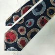 Concerto Mens Blue Floral Printed Textured Silk Neck Tie 56” Long X 4” Wide Online Hot Sale