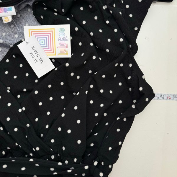 LuLaRoe | KAREN Jumpsuit | 3XL (24-26) | Black white | Polka Dots | NWT For Cheap