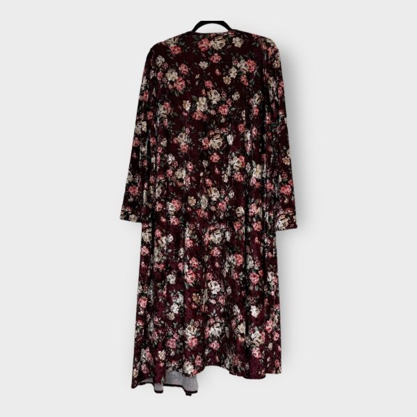 LuLaRoe Sarah Cardigan Sweater | L (14-16) | Merlot Floral | NWT Online