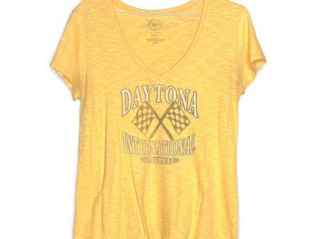 ‘47 Brand Womens Size XXL Yellow “Daytona International Speedway” V-Neck S s Online now