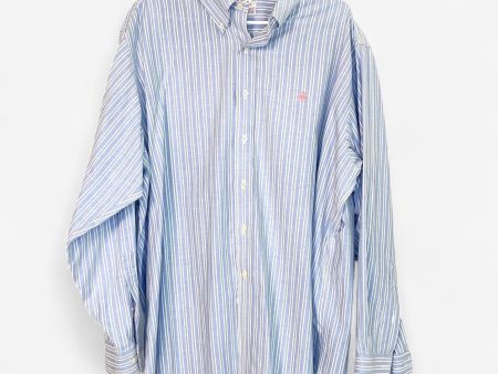 Brooks Brothers Men s XL Blue & White Striped Dress Shirt - Long Sleeve Online now