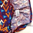 LuLaRoe Julia Bodycon Dress | L (12-14) | Purple Orange Red | Geometric | NWT on Sale