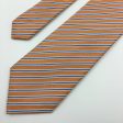 Tasso Elba Spa Mens Pastel Orange And Blue Striped 100% Silk 58” Necktie Hot on Sale