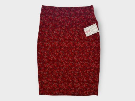 LuLaRoe Cassie Pencil Skirt | S (6-8) | Red Orange | Floral | NWT Supply