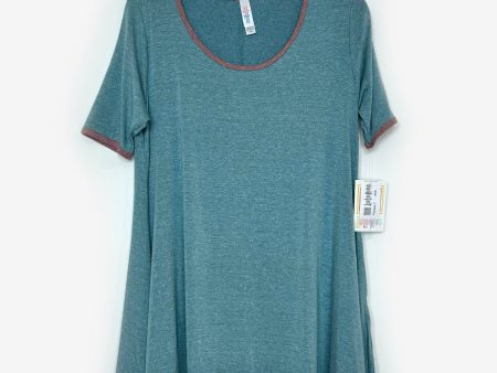 LuLaRoe Vault | Perfect T Swing Top | Size: XXS (0-6) | Color: Green Purple | Ringer | NWT For Sale