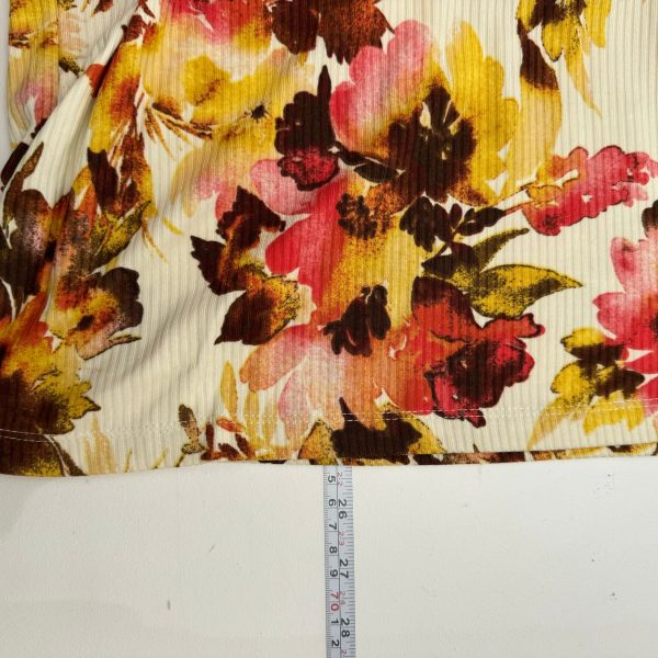 LuLaRoe | Penelope High Mock Neck Long Sleeve | Size: M | Yellow Cream | Floral | NWT Online Sale