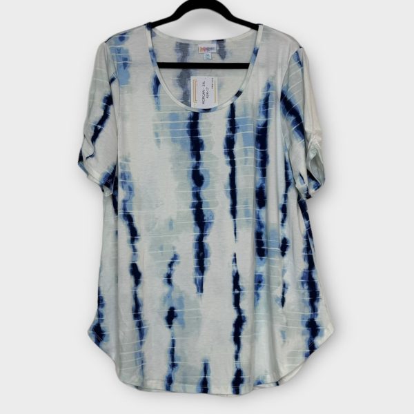 LuLaRoe | Morgan Flare T | 2XL | Blue White | Tie-Dye | NWT Online Hot Sale