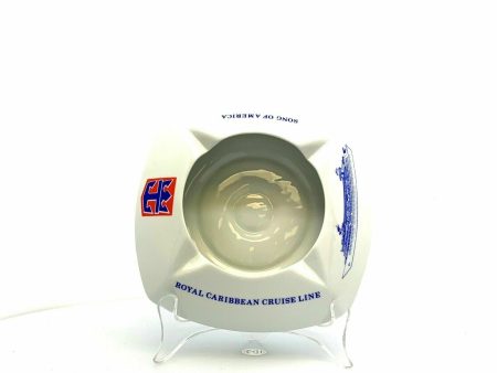 Royal Caribbean Song Of America White Porcelain Souvenir Ashtray By Schmidt For Cheap