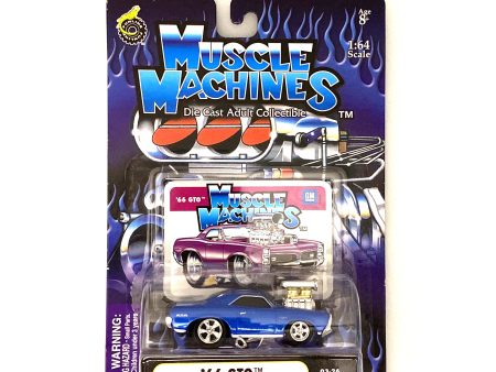 Muscle Machines GTO Diecast Car – Pristine 1:64 Scale Collectible for Car Enthusiasts – Blue Vintage Model Cheap