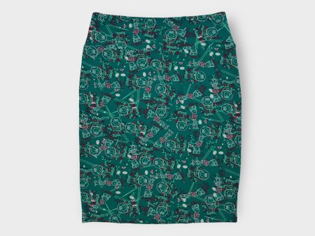 LuLaRoe Cassie Pencil Skirt | XL (18-20) | Green | TOY STORY | NWT Online Hot Sale