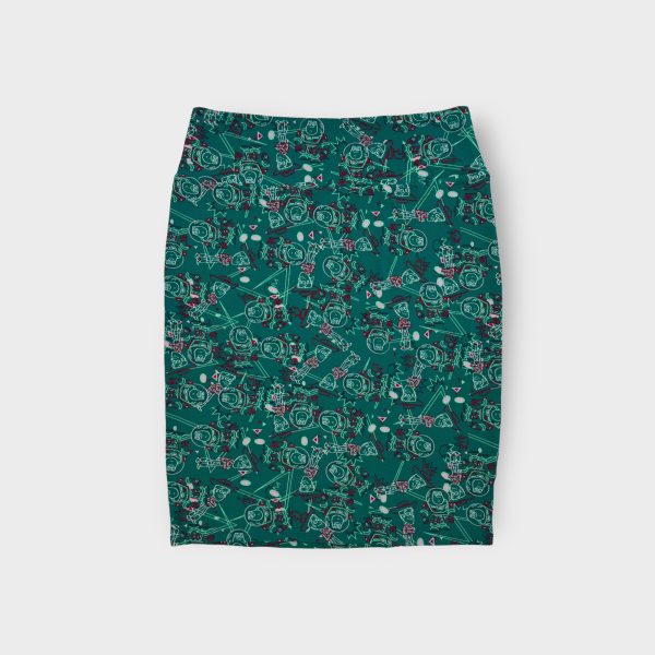 LuLaRoe Cassie Pencil Skirt | XL (18-20) | Green | TOY STORY | NWT Online Hot Sale