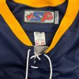 Players Bench | SP flo-Knit Tie-Neck Hockey Jersey | Color: Blue Gold | Size: L | NEW on Sale