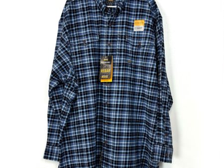 Ariat Rebar | Plaid Flannel Durastretch LS Work Shirt | Color: Blue | Size: 3XL | NWT Online Hot Sale