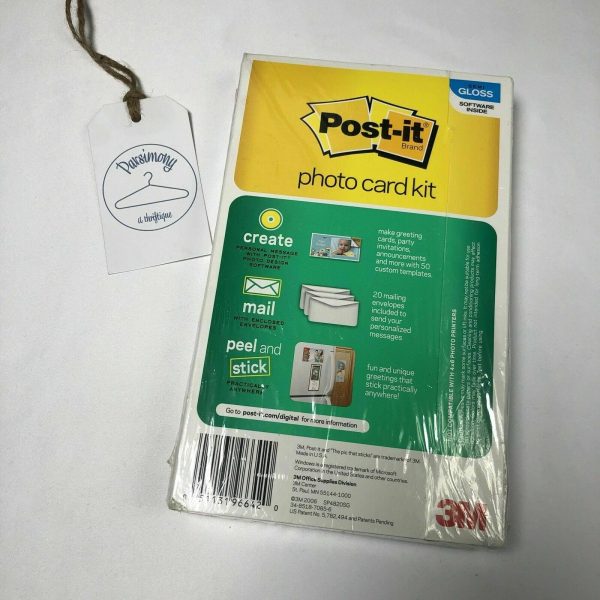 POST IT Photo Card Kit Holiday Cards Party Invitations 20 Sheets & Envelopes Sale