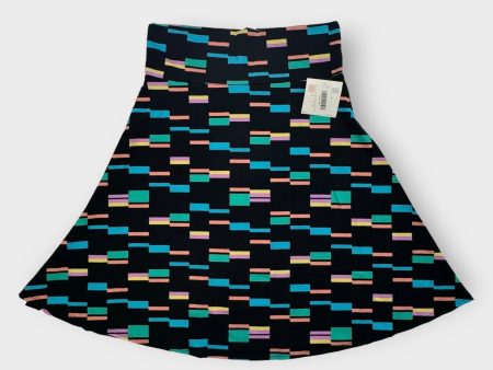 LuLaRoe Azure Skirt | 2XL (18-20) | Black Multicolor | Geometric | NWT Online