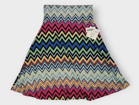 LuLaRoe Azure Skirt | M (6-8) | Multicolor Chevron | A-Line | NWT Discount