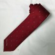 Trendy Oscar de la Renta Mens Red Polyester & Silk Neck Tie Hot on Sale