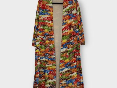 LuLaRoe Sarah Cardigan Sweater | S (6-8) | Orange Blue Green Groovy | NWT For Discount