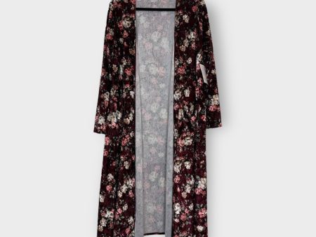 LuLaRoe Sarah Cardigan Sweater | L (14-16) | Merlot Floral | NWT Online