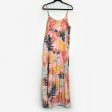 LuLaRoe Resort Collection 2023 | CARINA Tiered Maxi Dress | Size: L (12-14) | Peach | Tropical | NWT Online Sale