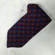 Dancing Bear Grateful Dead Mens Red & Blue Chevron Print 100% Silk Neck Tie 58” Fashion