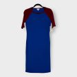 LuLaRoe Julia Bodycon Dress | S (4-6) | Red Blue| Colorblock Raglan | NWT Fashion