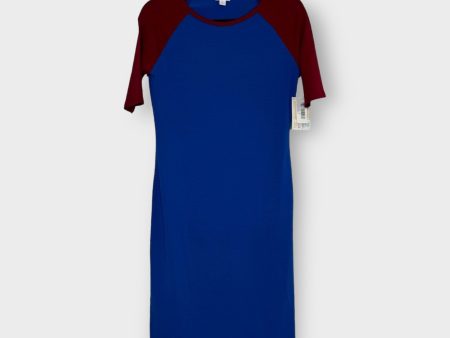 LuLaRoe Julia Bodycon Dress | S (4-6) | Red Blue| Colorblock Raglan | NWT Fashion