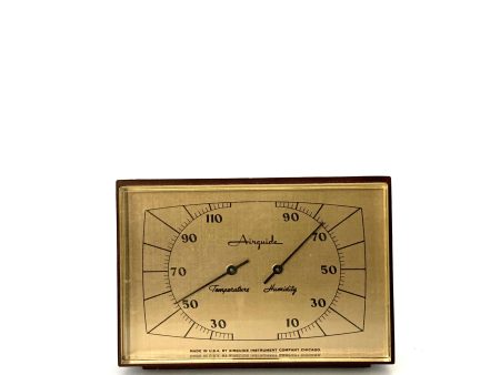 Vintage Airguide Instrument Company Chicago Temperature Humidity Barometer Guage For Cheap