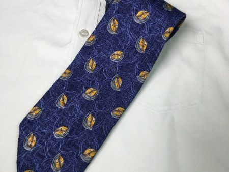 Sophisticated Robert Talbott Best Of Class Nordstrom Blue Woven Silk Neck Tie - Durable - Regular - Blue - Silk - Very Good - Unisex - Used Sale