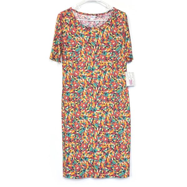 LuLaRoe Julia Bodycon Dress | M (8-10) | Multicolor | Card-Suit | NWT Cheap