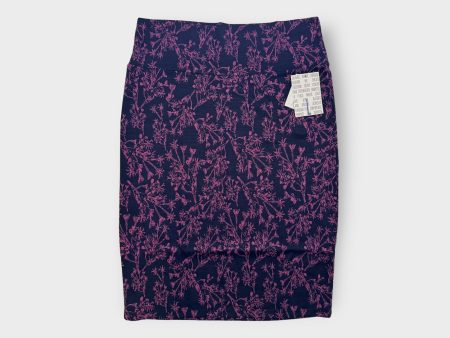 LuLaRoe Cassie Pencil Skirt | L (14-16) | Purple pink | Botanical | NWT Sale