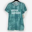 LuLaRoe | Liv T | S (6-8) | Green white | ‘NOT FOR EVERYBODY’ | Acid Washed | NWT For Sale