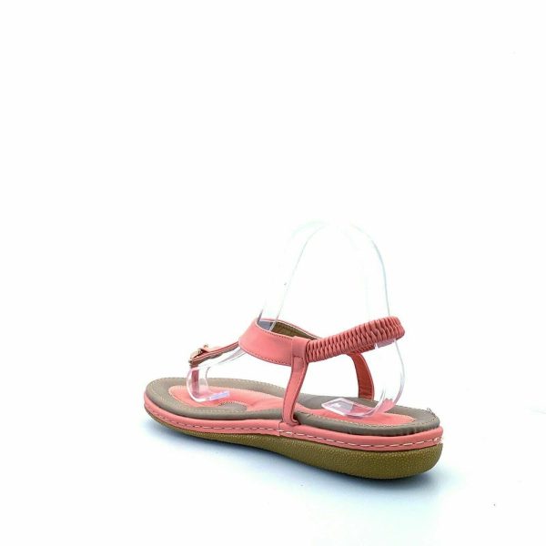 Kuidfar Women Flat Cushioned Slip-On Elastic Strap Sandals, Coral Pink - Size 10 Discount