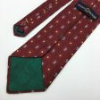 Tommy Hilfiger Mens Red Paisley Logo Square Pattern 100% Silk Neck Tie  58” X 4” Discount