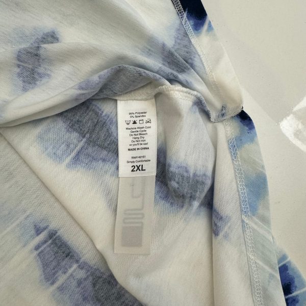 LuLaRoe | Morgan Flare T | 2XL | Blue White | Tie-Dye | NWT Online Hot Sale