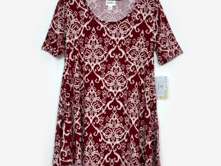 LuLaRoe Vault | Perfect T Swing Top | Size: XXS (0-6) | Color: Red White | Damask | NWT For Discount