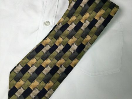 Vibrant Vintage Cocktail Colors Collection Mens Geometric Pattern Neck Tie - Very Good Cheap