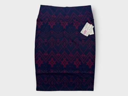 LuLaRoe Cassie Pencil Skirt | M (8-12) | Blue Red | Tribal | NWT on Sale